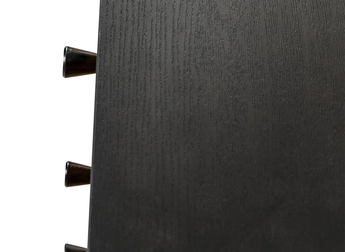 Buffet enfilade 3 tiroirs 2 portes en bois et métal noir DARYL - Image 10