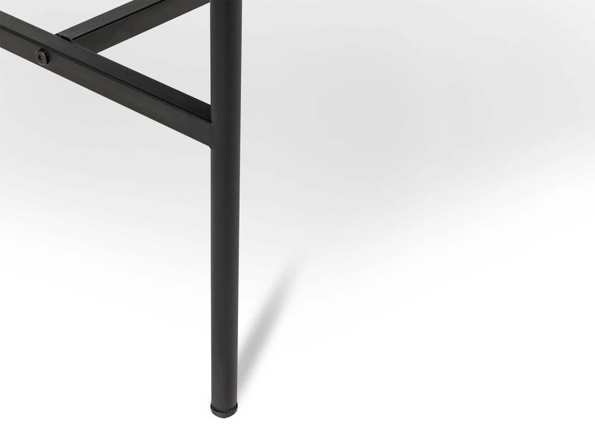 Buffet enfilade 3 tiroirs 2 portes en bois et métal noir DARYL - Image 9