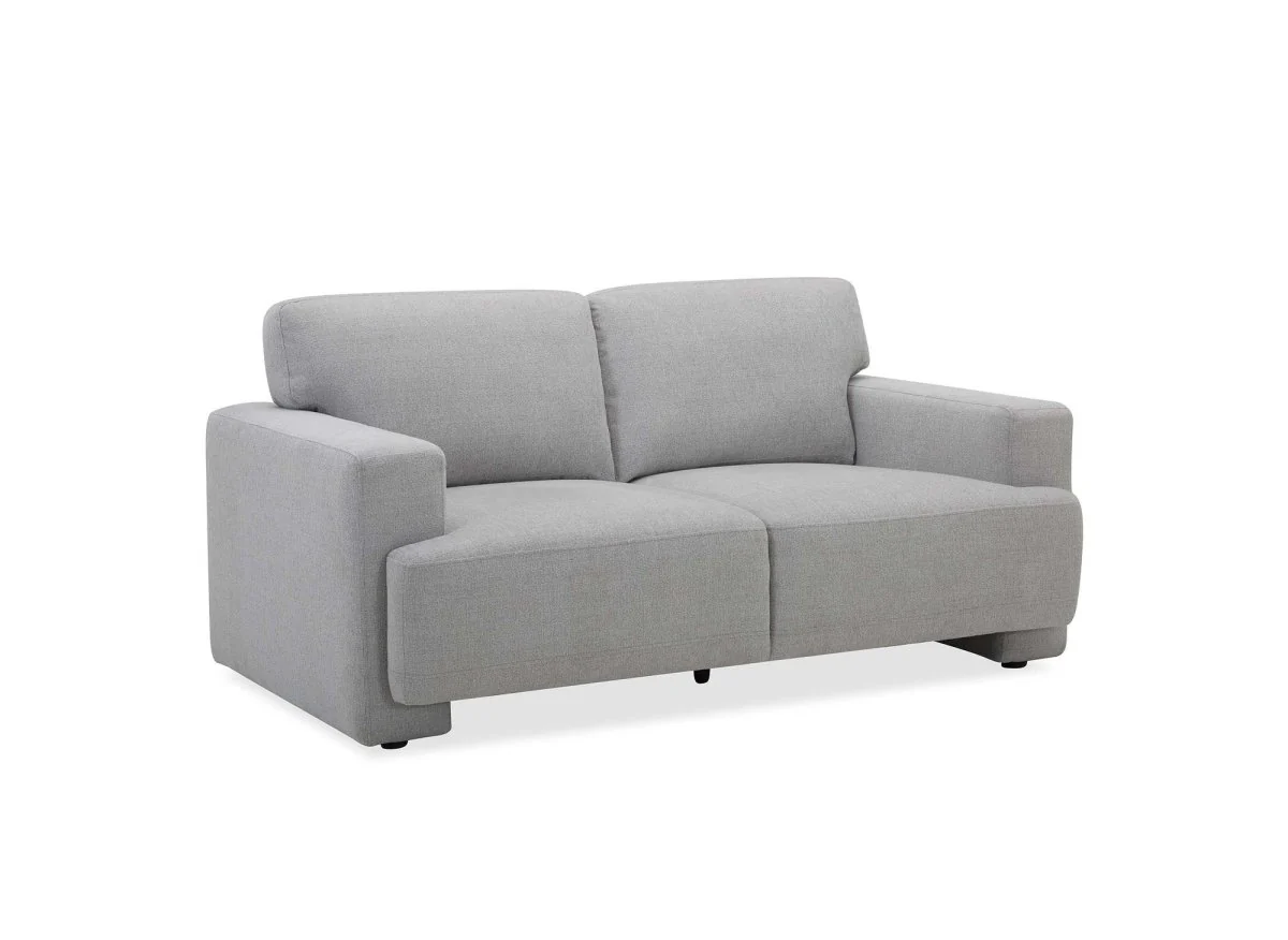 Canapé fixe 2 places en tissu gris AYLINE - Image 3
