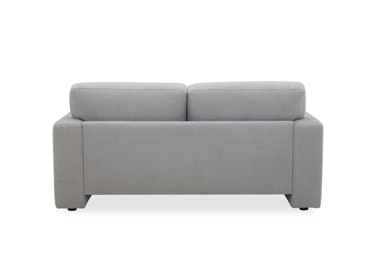 Canapé fixe 2 places en tissu gris AYLINE - Image 5