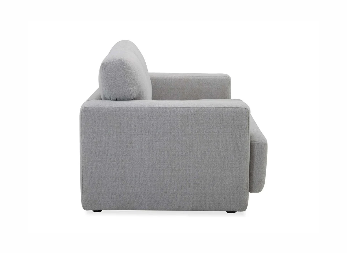 Canapé fixe 2 places en tissu gris AYLINE - Image 6