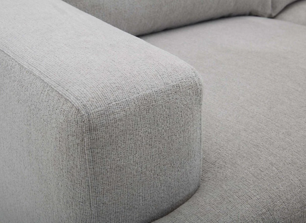 Canapé fixe 2 places en tissu gris AYLINE - Image 8