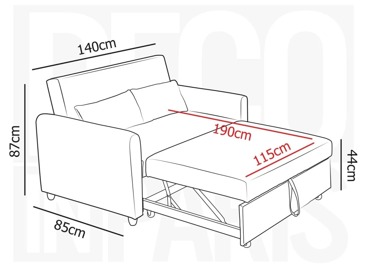 Canapé convertible 3 places en tissu bouclette blanc écru KALAYA - Image 8
