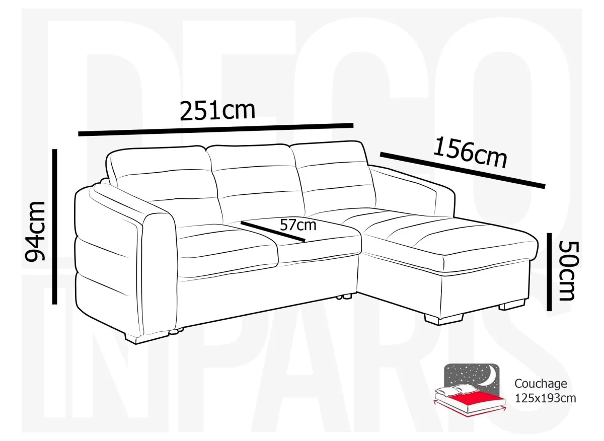 Canapé d'angle convertible avec coffre en tissu bouclette beige CALANDRA - Angle droit - Image 9