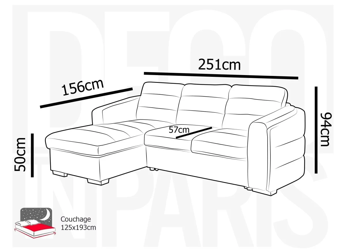 Canapé d'angle convertible avec coffre en tissu bouclette beige CALANDRA - Angle gauche - Image 9