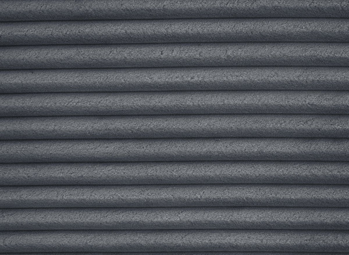 Canapé d'angle convertible avec coffre en velours gros côtelé doux gris TILDA - Angle droit - Image 13