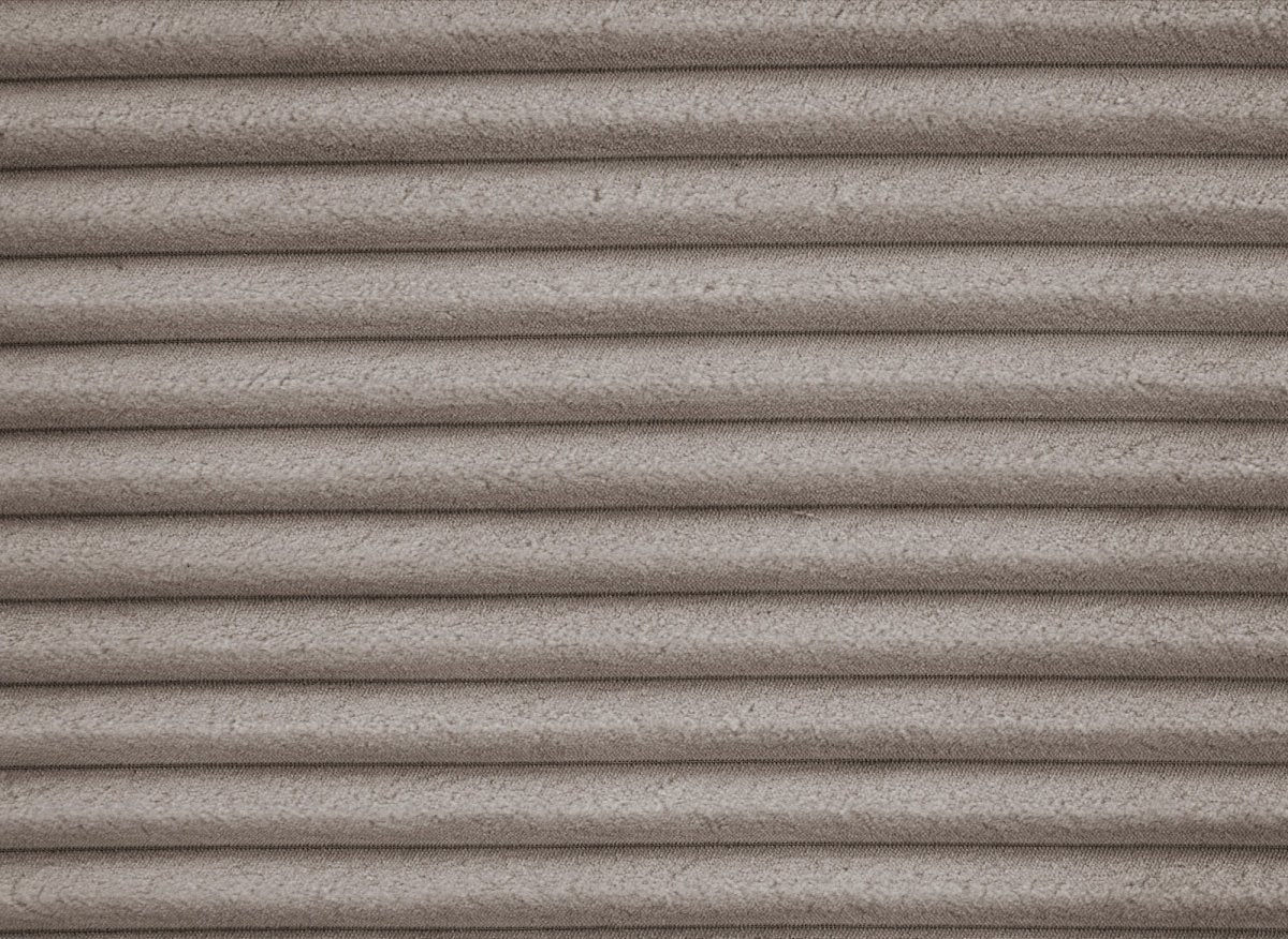 Canapé d'angle convertible avec coffre en velours gros côtelé doux taupe TILDA - Angle droit - Image 13