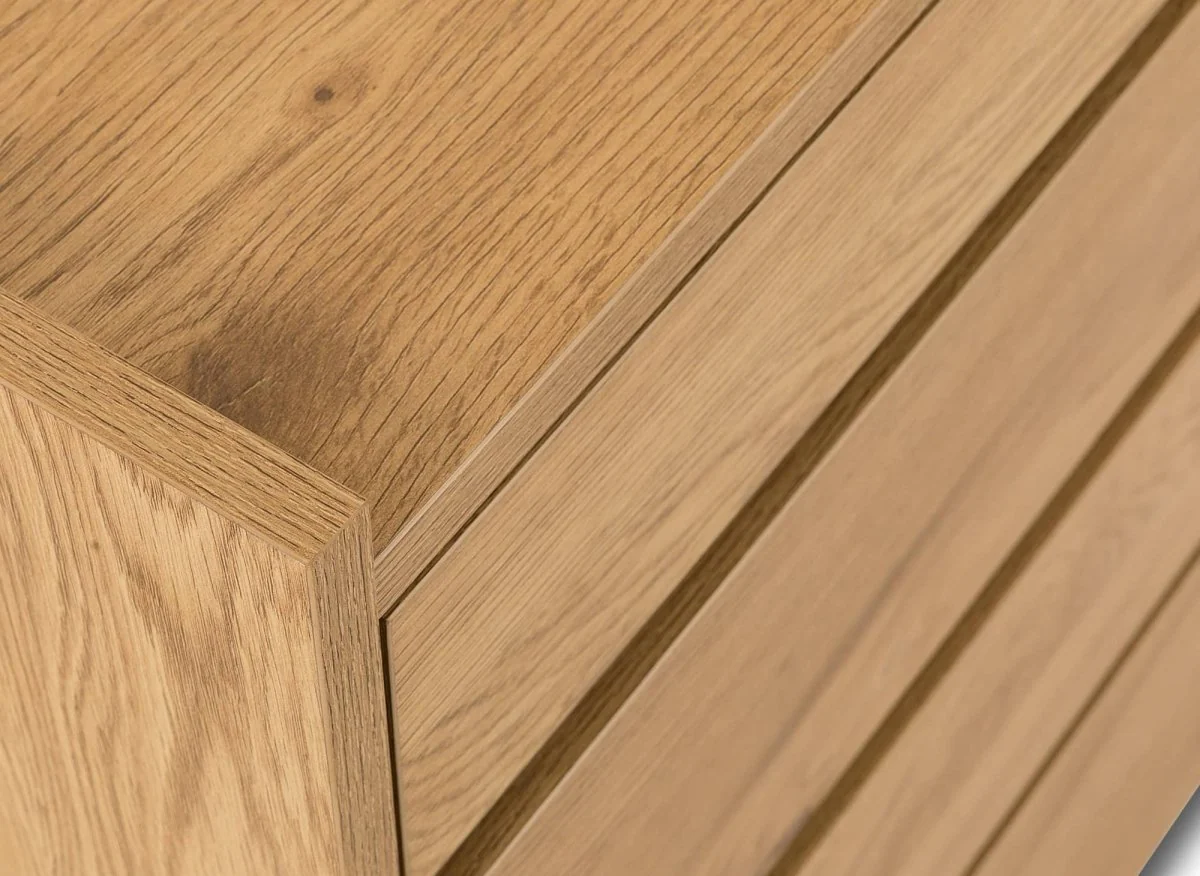 Commode 4 tiroirs en bois couleur chêne SACHA - Image 7