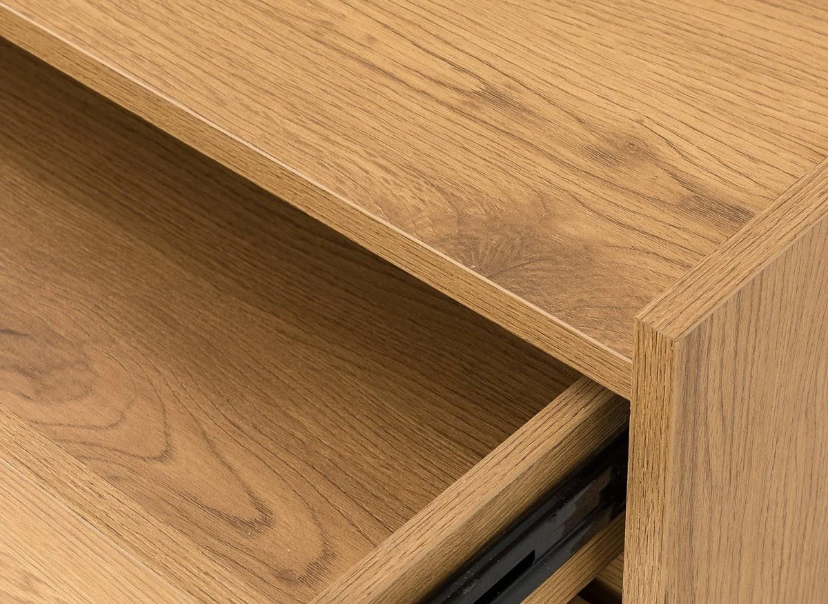 Commode 4 tiroirs en bois couleur chêne SACHA - Image 9