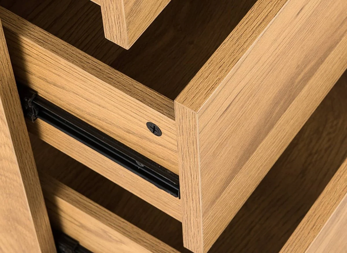 Commode 5 tiroirs en bois couleur chêne SACHA - Image 8