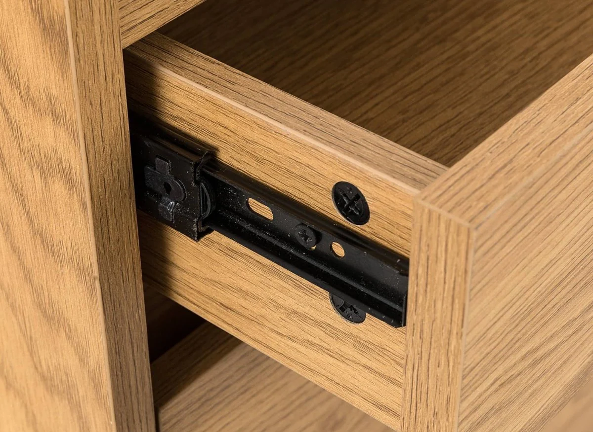Commode 5 tiroirs en bois couleur chêne SACHA - Image 9