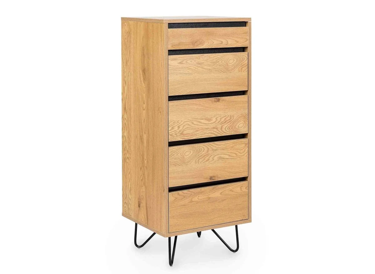 Commode en bois 4 tiroirs avec coiffeuse intégrée DARINA - Image 4