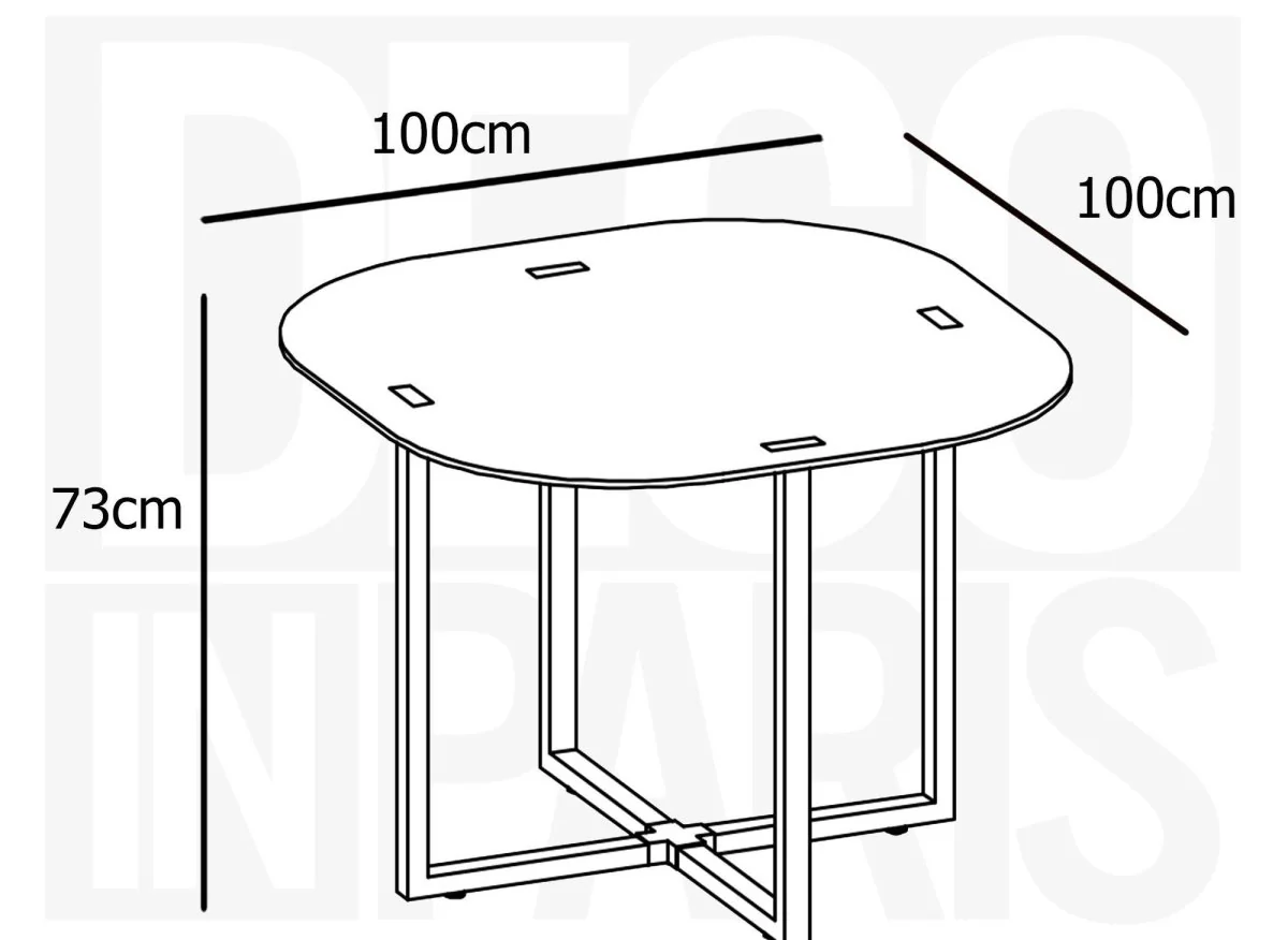 Ensemble table + 4 chaises encastrables beige FLEN - Image 5