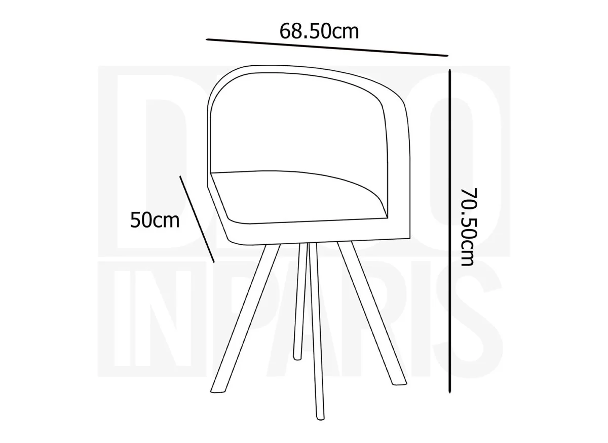 Ensemble table + 4 chaises encastrables beige FLEN - Image 6