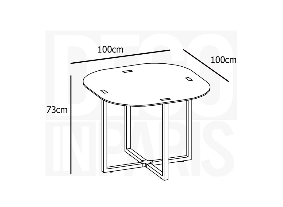 Ensemble table + 4 chaises encastrables noires FLEN - Image 5