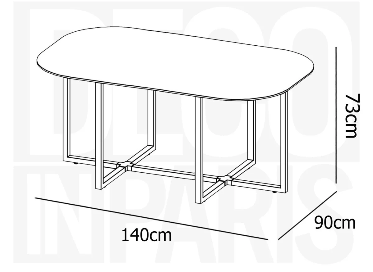 Ensemble table + 6 chaises encastrables gris FLEN XL - Image 6