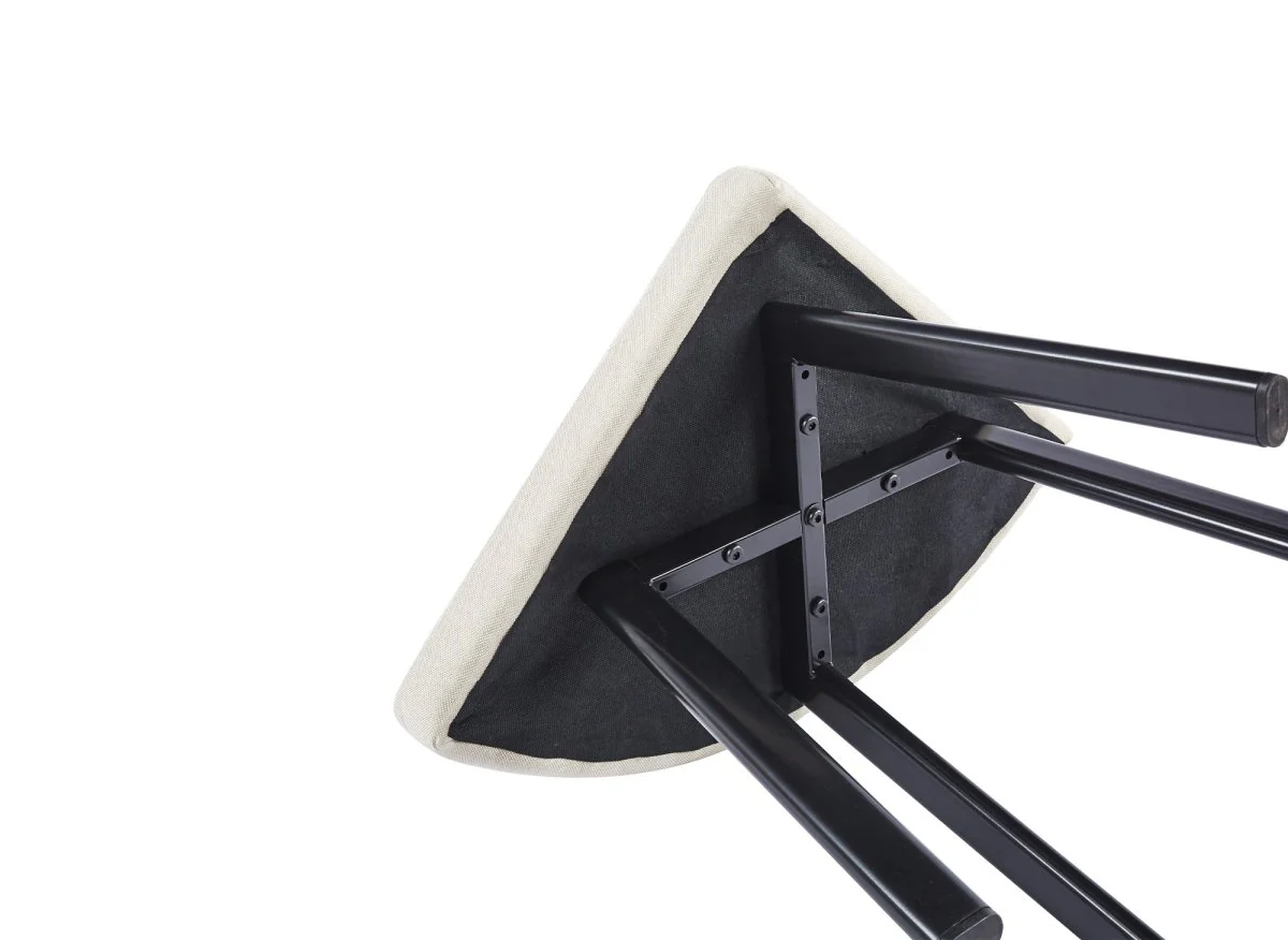 Ensemble table à manger en bois avec 4 tabourets beige IRINA - Image 11