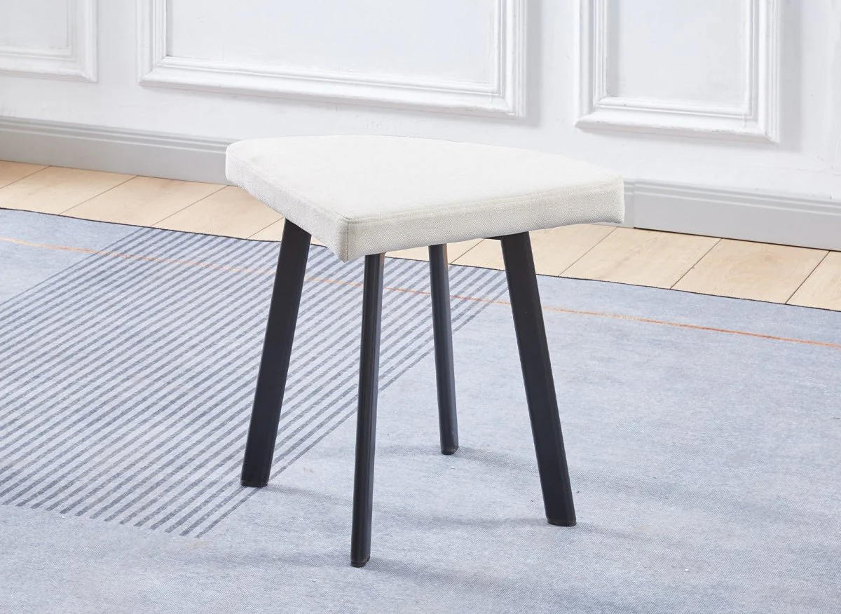 Ensemble table à manger en bois avec 4 tabourets beige IRINA - Image 3