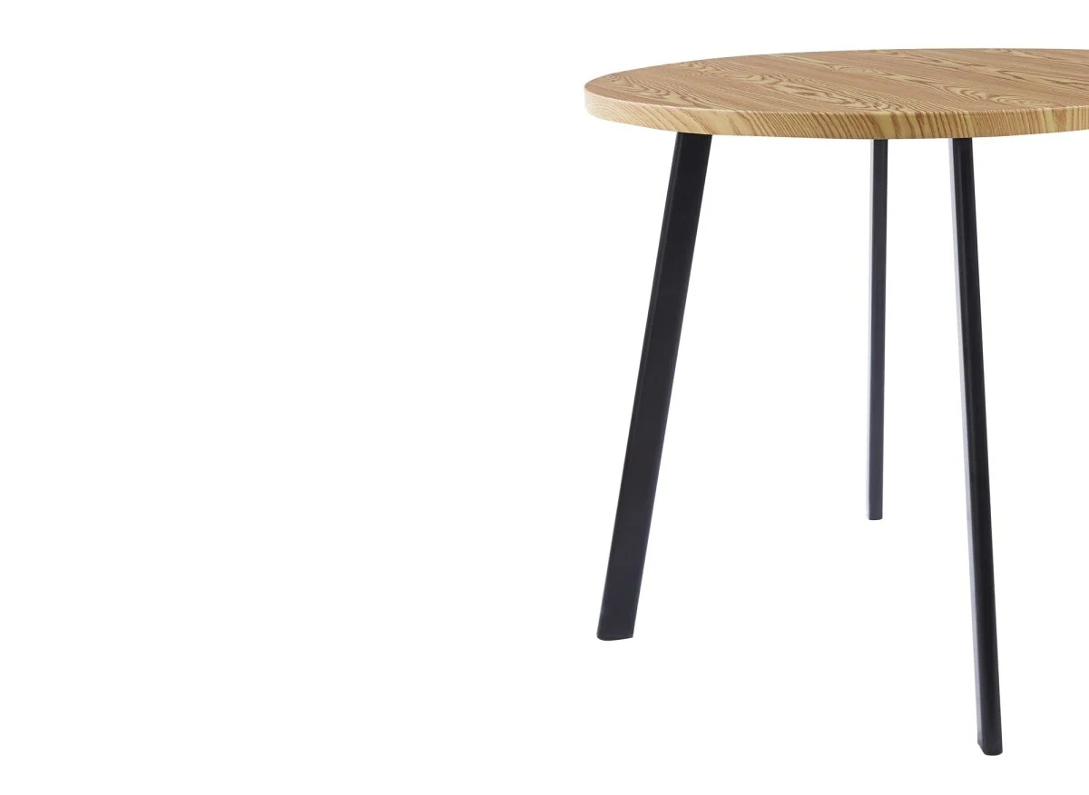 Ensemble table à manger en bois avec 4 tabourets beige IRINA - Image 8