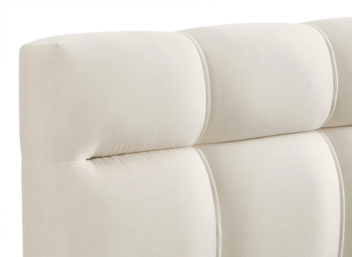 Lit coffre en velours beige 160x200 cm GEORGINA - Image 7