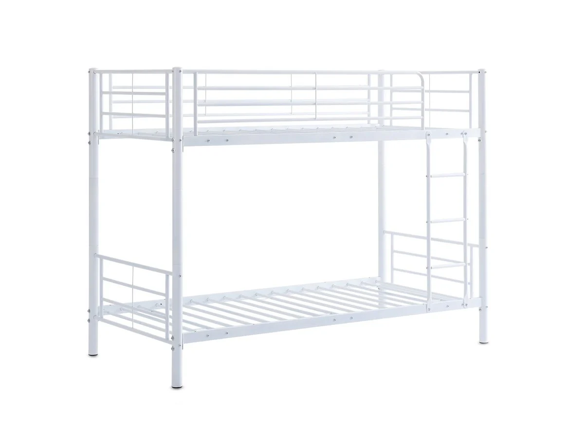 Lit superposé TWINS en métal blanc 90 X 190 cm + sommiers - Image 3