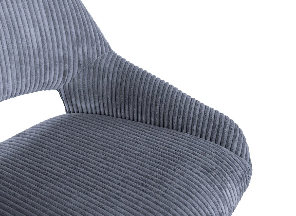 Lot de 2 chaises design en velours côtelé gris SYRA - Image 11