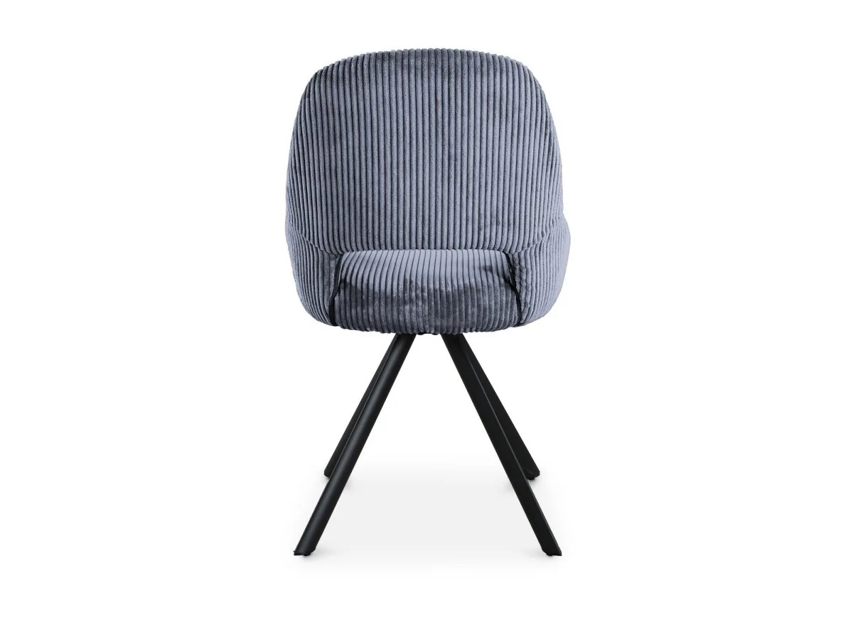 Lot de 2 chaises design en velours côtelé gris SYRA - Image 7