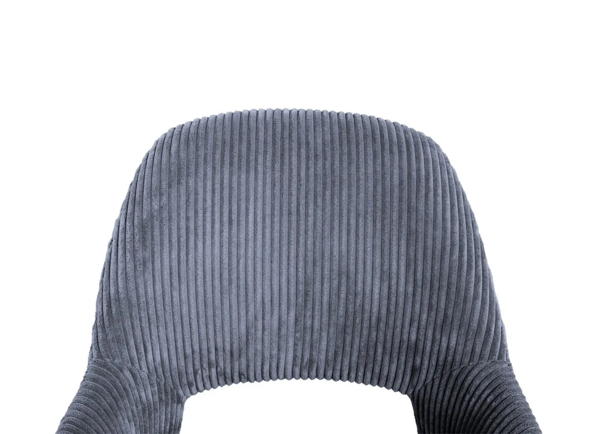Lot de 2 chaises design en velours côtelé gris SYRA - Image 8