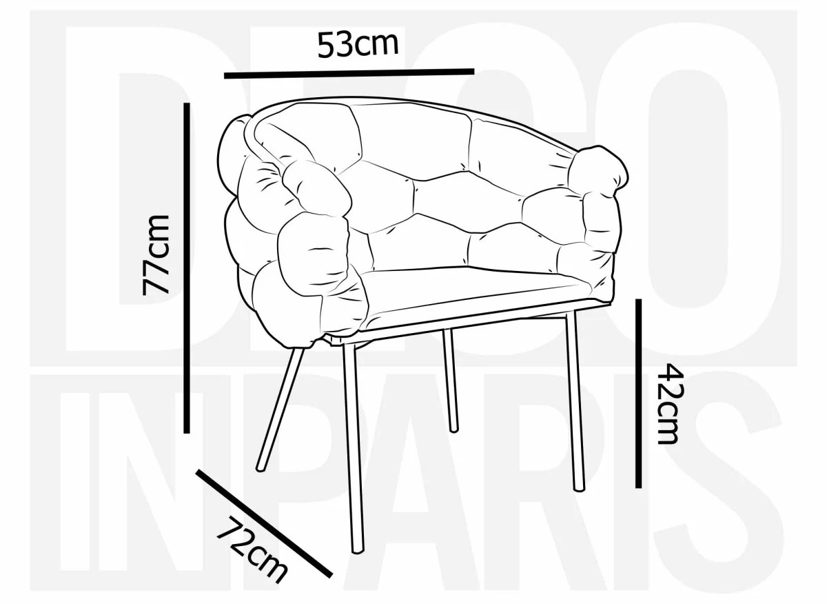 Lot de 2 chaises en velours gris pieds en métal noir CHARLOTTE - Image 8