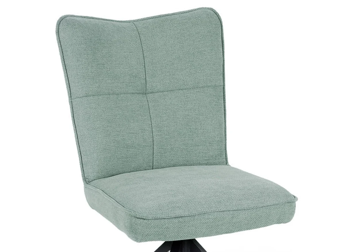 Lot de 2 chaises pivotantes en tissu vert d'eau FELICIE - Image 9