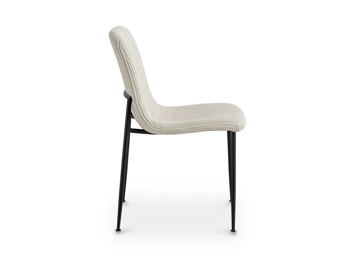 Lot de 4 chaises en velours gros côtelé beige CHERYL - Image 6