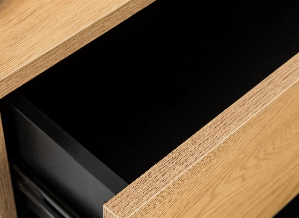 Meuble d'entrée portant et 2 tiroirs en bois et métal GLENN - Image 7