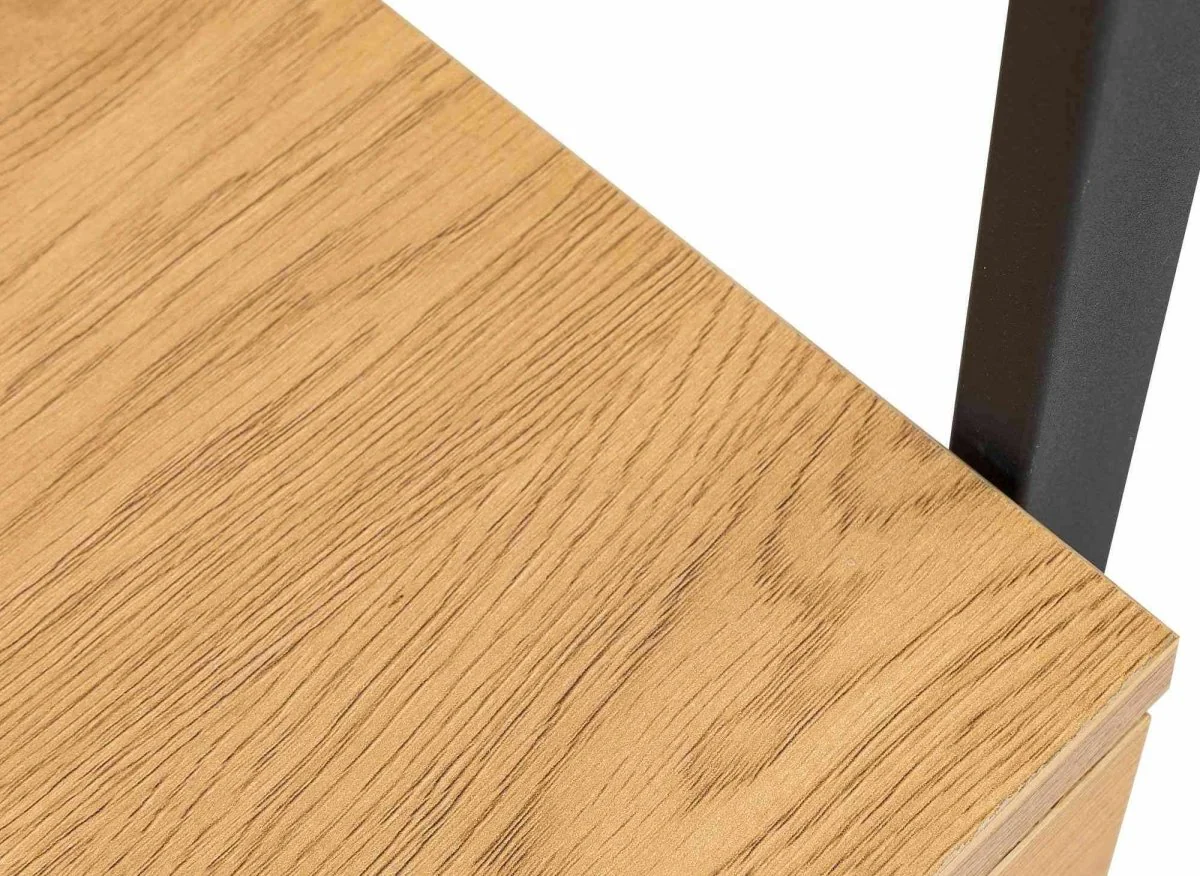 Meuble d'entrée portant et 2 tiroirs en bois et métal GLENN - Image 9