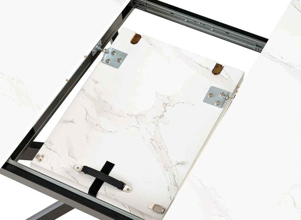 Table à manger ronde extensible blanc KOBY - Image 6