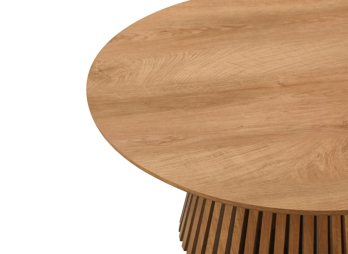 Table basse ronde en bois clair HEKA - Image 3